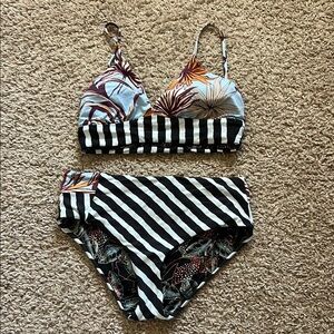 Maaji Women’s Striped and Floral Bikini Set